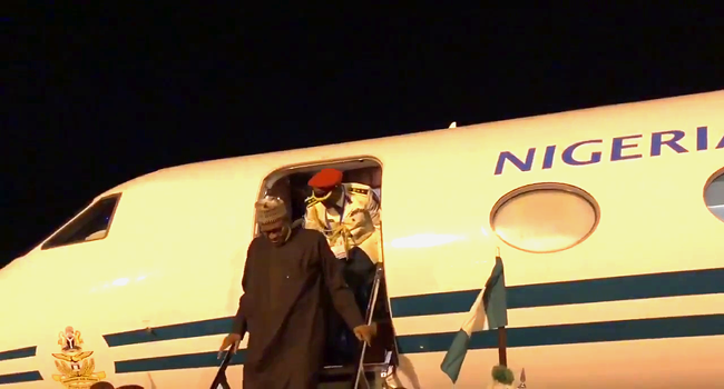 Buhari returns from Chad