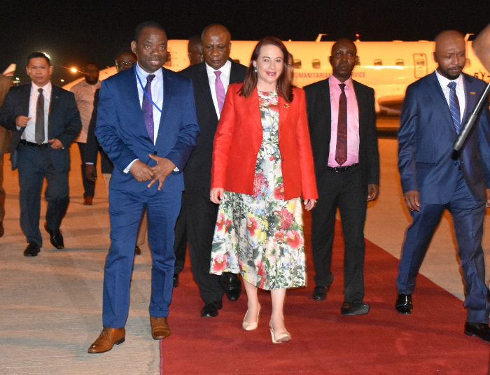 UNGA President on Arrival at the Nnamdi Azikiwe International Airport