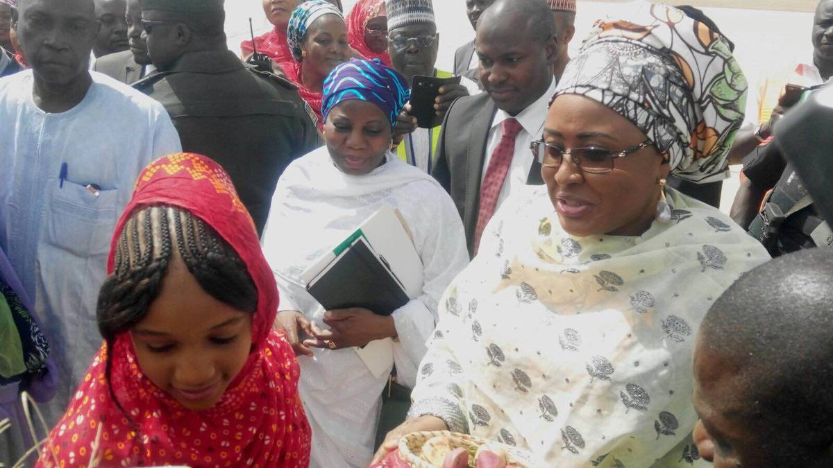 Aisha Buhari distributes relief materials