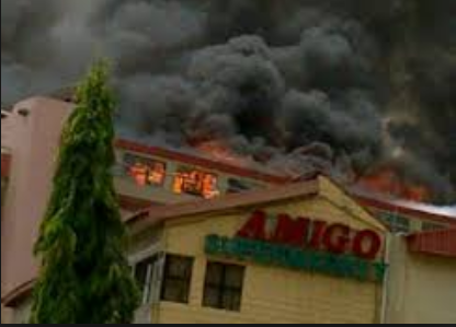 Amigo Supermarket razed by fire