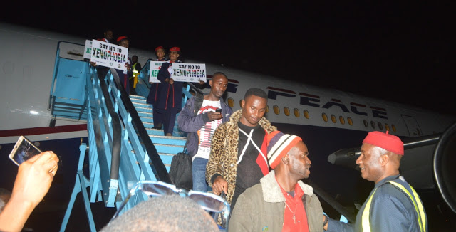 xenophobia nigeria return south africa plane