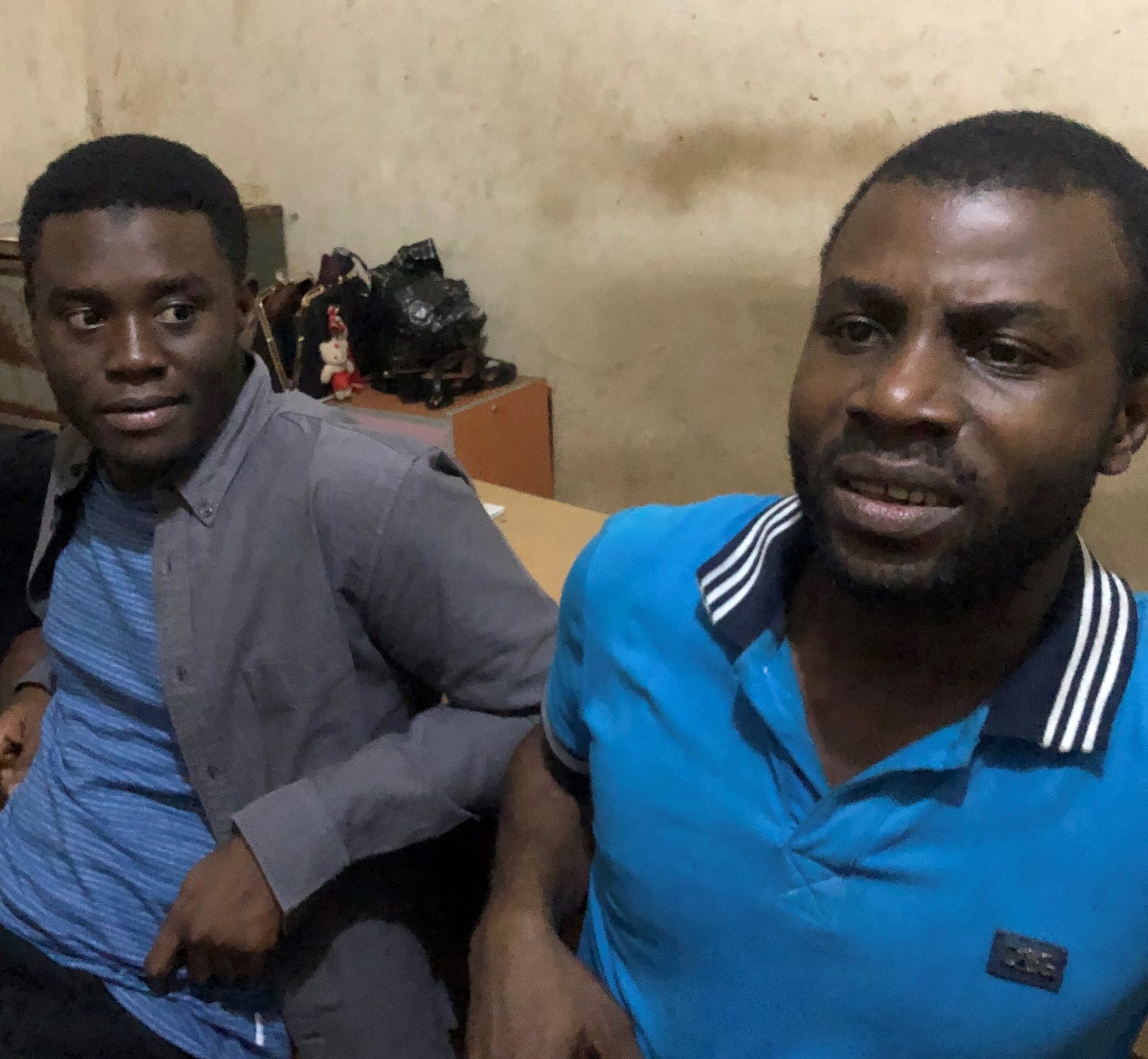 Gidado Yushau Editor NewsDigest and Adebowale Adekoya a Professional Website in Police Station after their arrest on an investigative report scaled