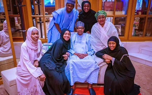 Pic.7. President Buhari immediate family observe Eid al Fitr in State House 600x375 1