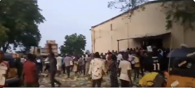 COVID 19 palliatives warehouse attacked by people in Jalingo