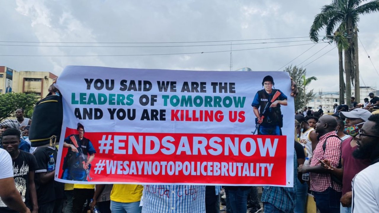 EndSARS Protest in Surulere Lagos