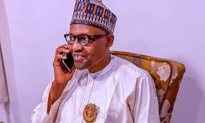 Buhari on phone