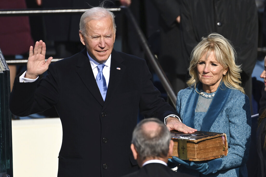 Joe Biden with his wife
