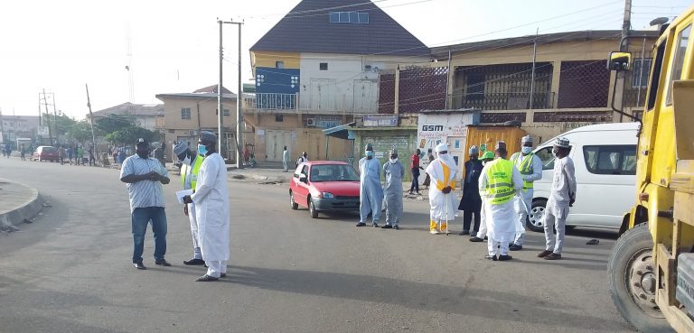 During the monthly sanitation exercise in Kano on Saturday March 27th.