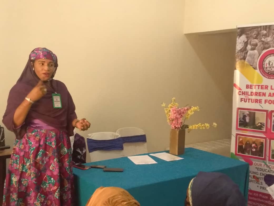 founder of the organization Hajia Sameera Abubakar Abdullahi speaking at the event on Monday
