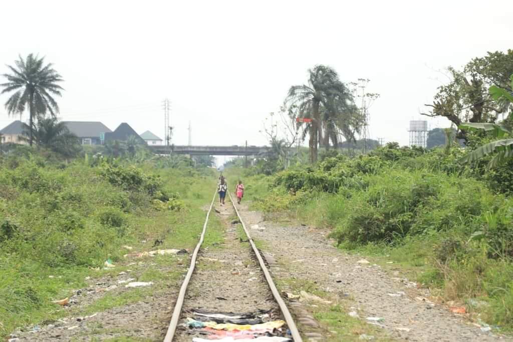 Vandalised train tracks