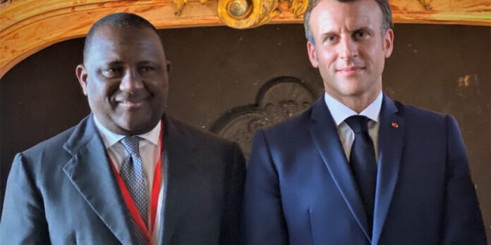 Abdulsamad Rabiu and Emmanuel Macron