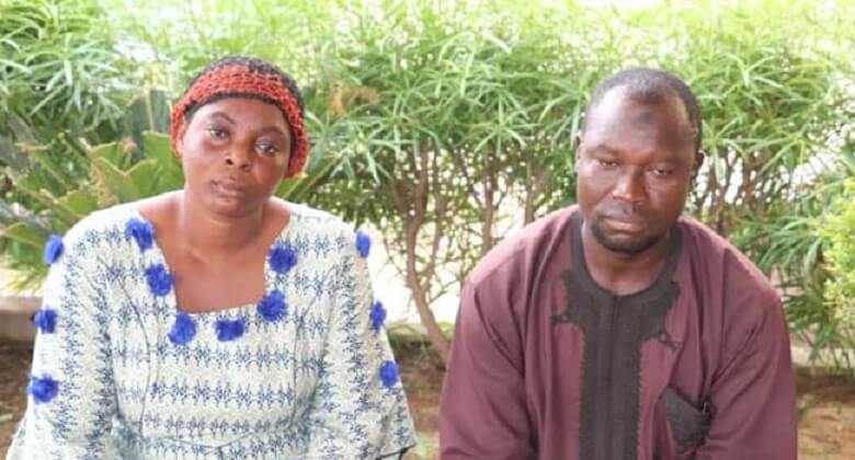Sadiya Ibrahim Umar Mohammed and her husband Mohammed Mohammed paraded on July 23 2021 in Niger State over alleged self kidnap