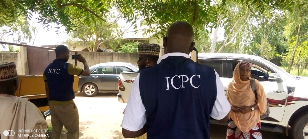 ICPC operatives at Kiru Bebeji Federal Constituency of Kano on Thursday