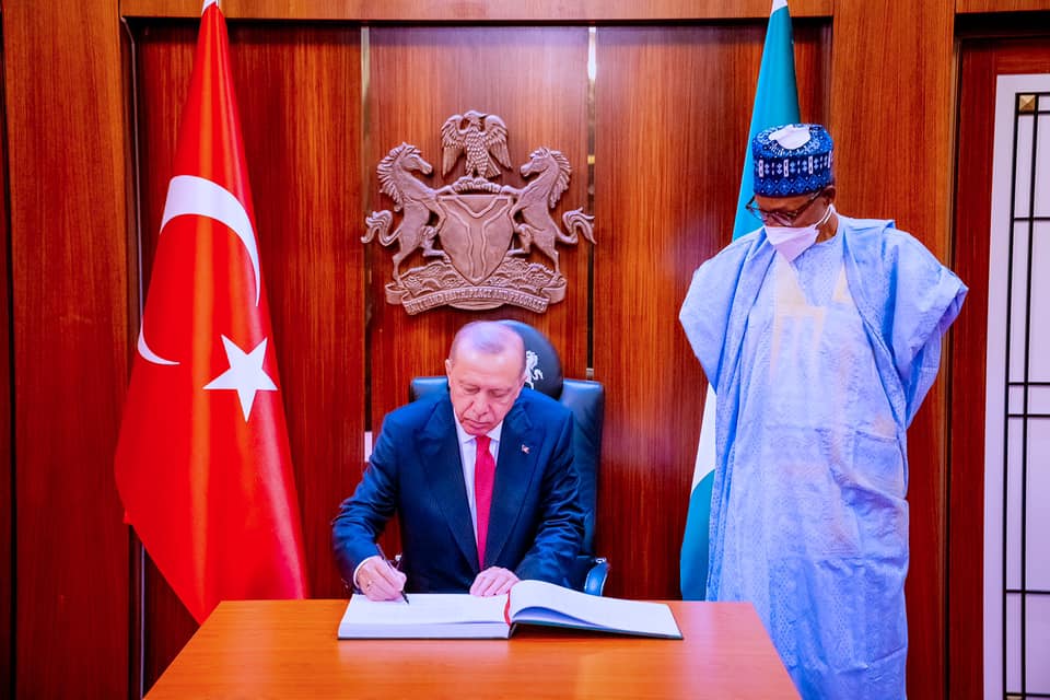 Presidents Muhammadu Buhari and Racipp Erdogan