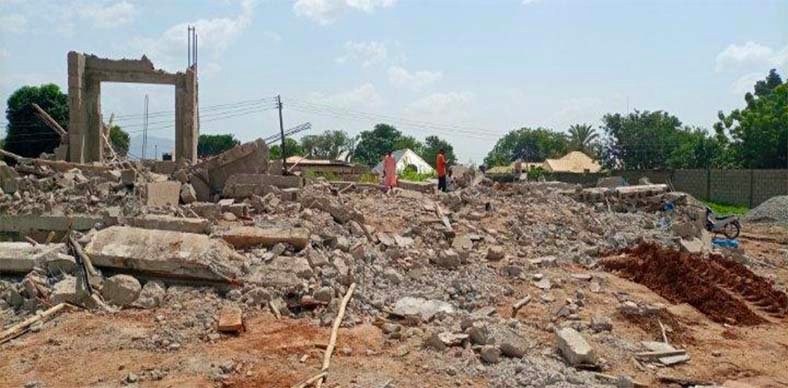 Yakubu Abdullahis demolished house