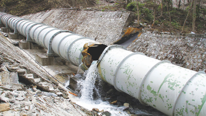 Leaking pipeline