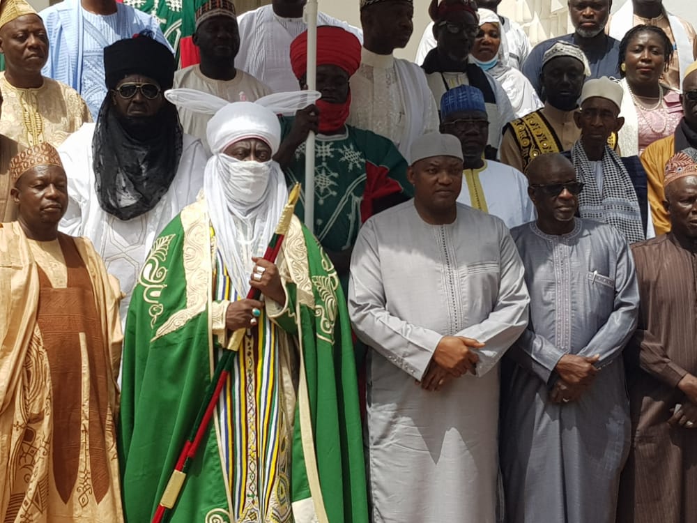Emir of Kano Aminu Ado Bayero and Gambia President Adama Barrow