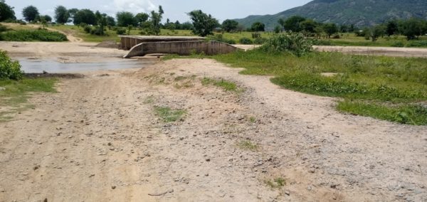 Washed away bridge along Babban Lamba – Garam road