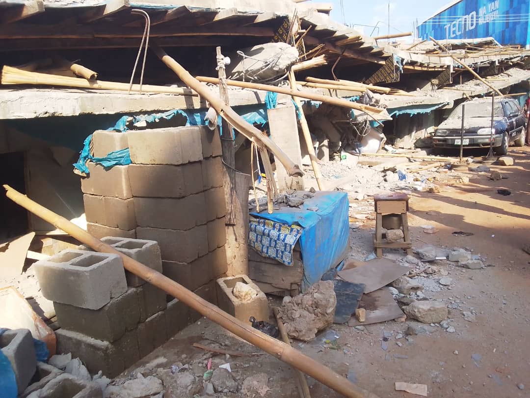 Collapsed building, Kano, GSM Market, Kantin Kwari, Flood kwari market