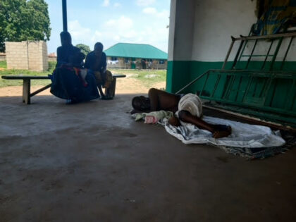 Ahmed Luma lays helpless on the floor at PHC Bacita