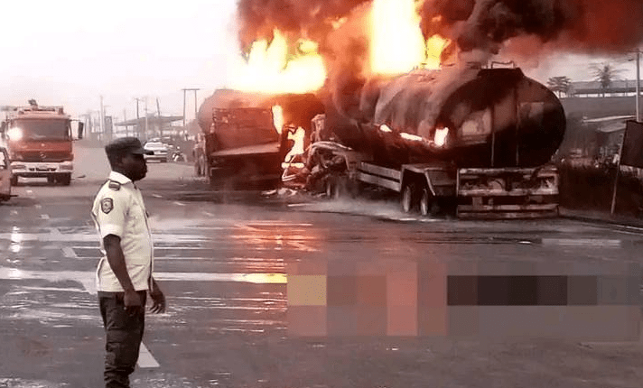 Lagos-Ibadan Expressway, tanker explosion, deaths, Mazda bus, Conoil , Araromi , Sagamu