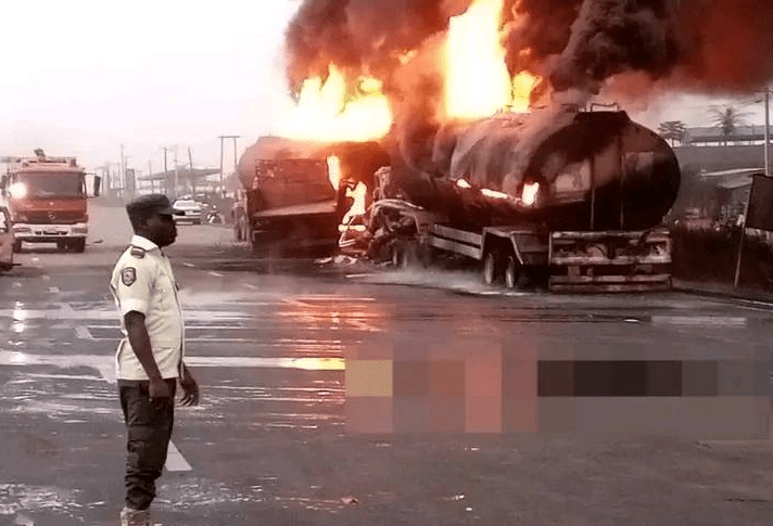 Lagos-Ibadan Expressway, tanker explosion, deaths, Mazda bus, Conoil , Araromi , Sagamu