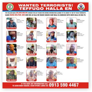 DHQ , terrorists, wanted, bounty,