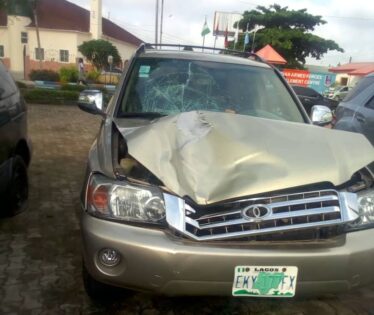 The car with which Corporal Edun hit Brigadier General James