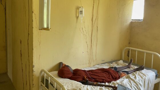 Ummi Ahmed lay on the hospitial bed