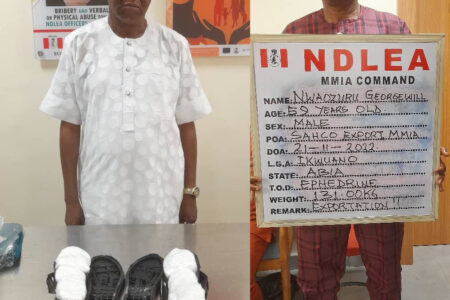 NDLEA arrests wanted kingpin, another Saudi-bound trafficker with cocaine  in sandals - SolaceBase