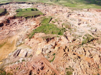 An abandoned mining site in the Barkin Ladi area of Plateau State