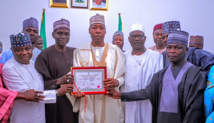 Babagana Umara Zulum, Borno, Certificate of Return, INEC