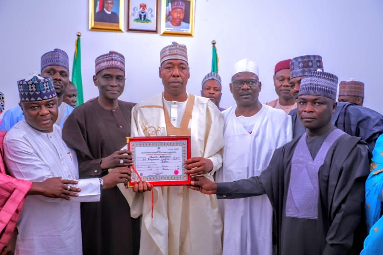 Babagana Umara Zulum, Borno, Certificate of Return, INEC