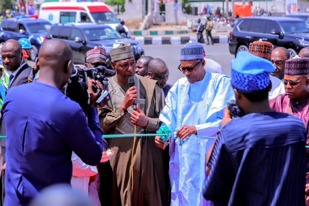 Muhammadu Buhari, Babagana Umura Zulum, Borno, Commissioning, Roads, Doctors' Estate