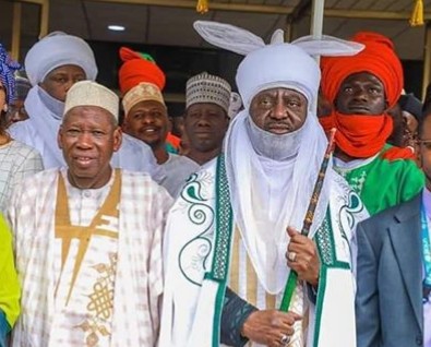 Emir of Kano, Alhaji Aminu Ado Bayero . Abdullahi Ganduje, Nasiru Yusuf Gawuna, Sallah homage