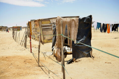 2022 – A typical homemade toilet in the Democratic Resettlement Camp outside of Swakopmund Namibia