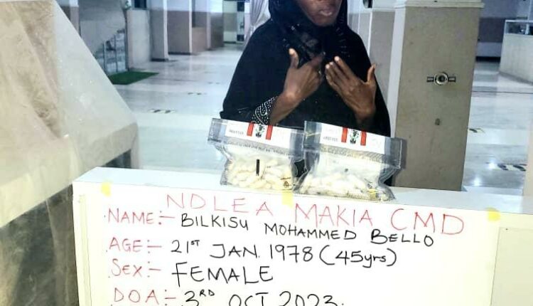 Bilkisu Mohammed Bello, NDLEA , Saudi Arabia, cocaine , Kano ,airport