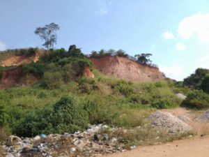 Environmental degradation around mining site