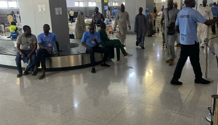 passengers, Kano ,airport, groan, heat , cooling system, newly built terminal ,