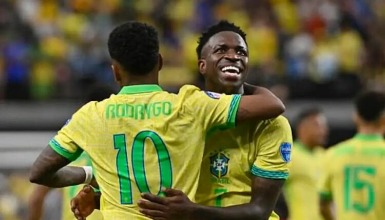 Vinícius Junior scored a first-half brace to lead Brazil to a 4-1 victory over Paraguay in their second Group D game at the Copa America on Friday night.